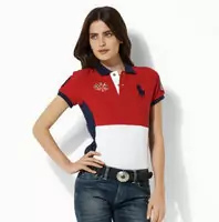 2013 femmes polo short tee shirt ar818new red white